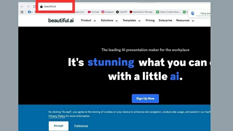 Truy cập vào Beautiful AI