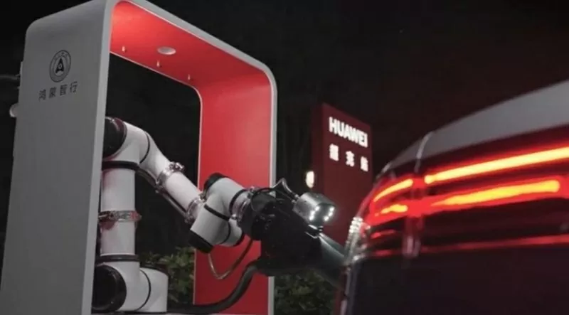 Hệ thống cánh tay sạc tự động dành cho xe điện của Huawei Hệ thống cánh tay sạc tự động dành cho xe điện của Huawei