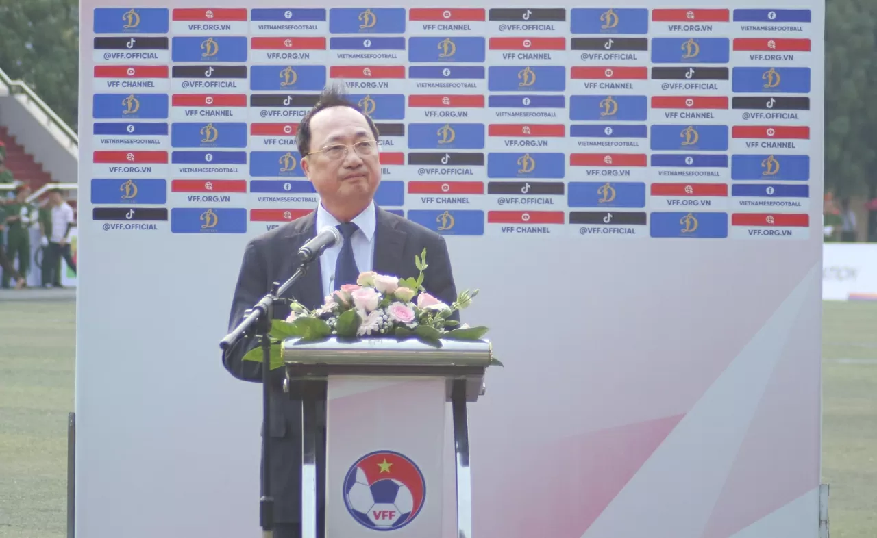 Thượng tướng Nguyễn Văn Thành-Chủ tịch Hội hữu nghị Việt Nam-Thái Lan phát biểu khai mạc. (Ảnh:Thành Long)