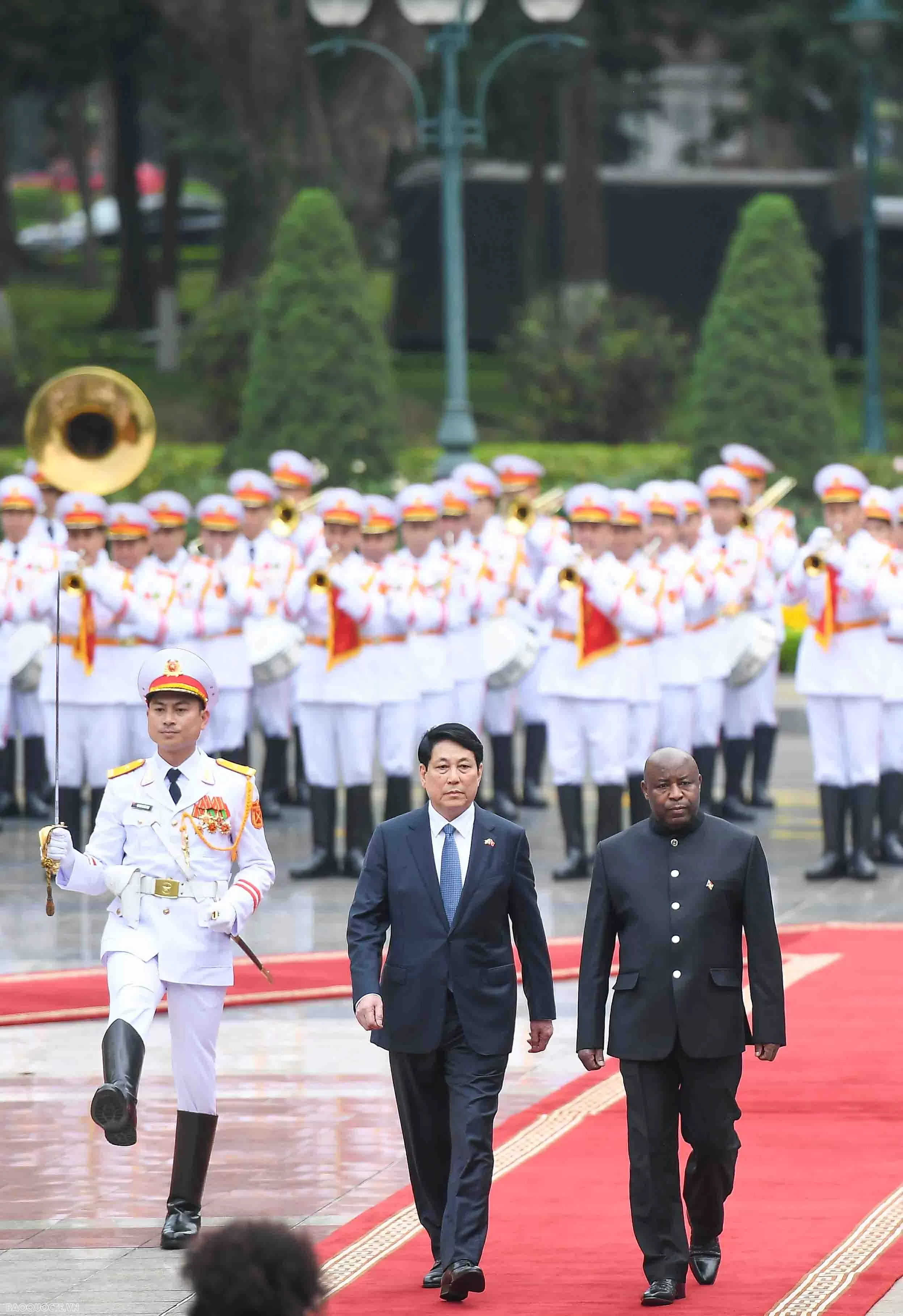 Chủ tịch nước Lương Cường chủ trì lễ đón chính thức Tổng thống Burundi