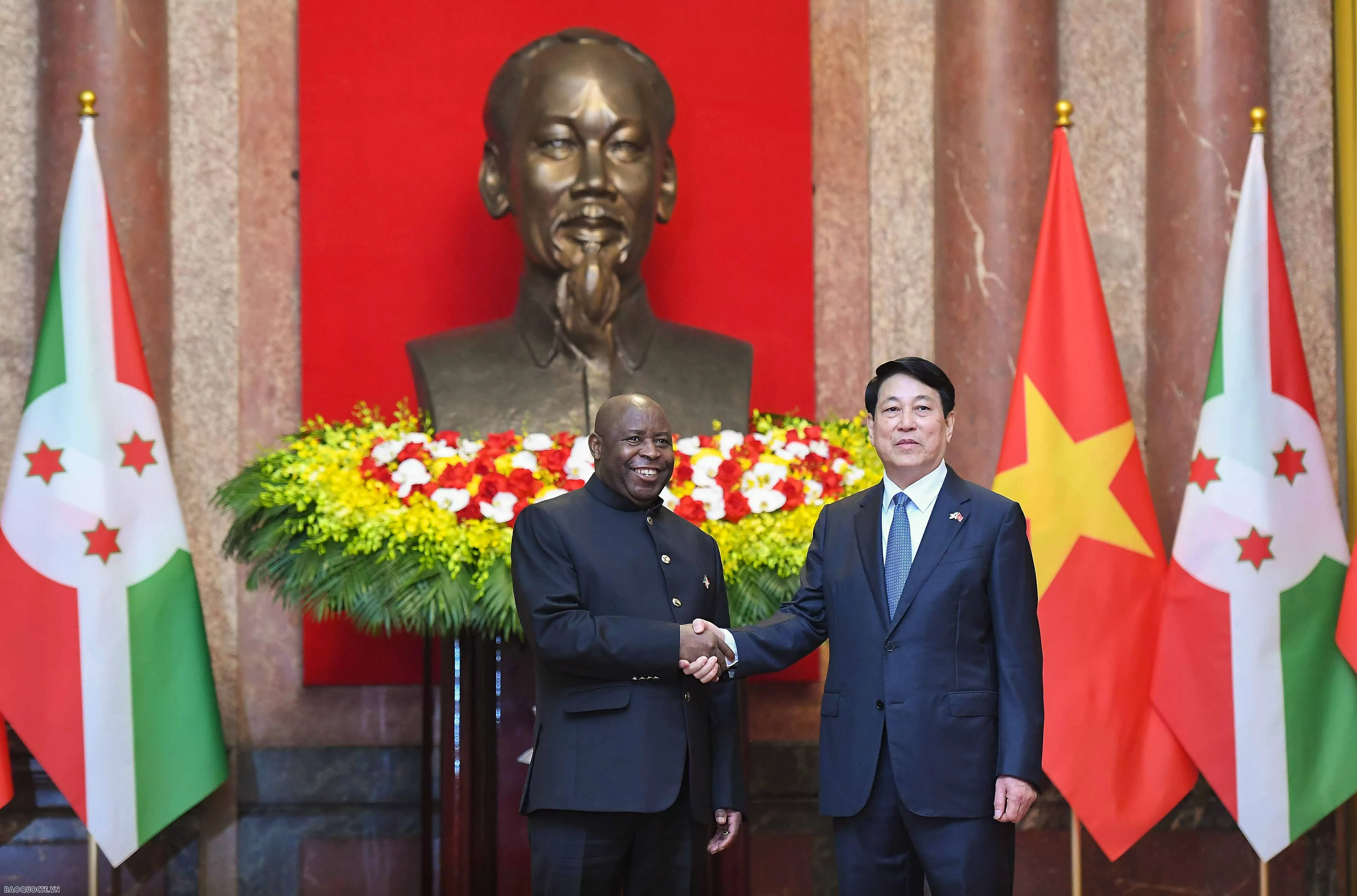 Chủ tịch nước Lương Cường chủ trì lễ đón chính thức Tổng thống Burundi