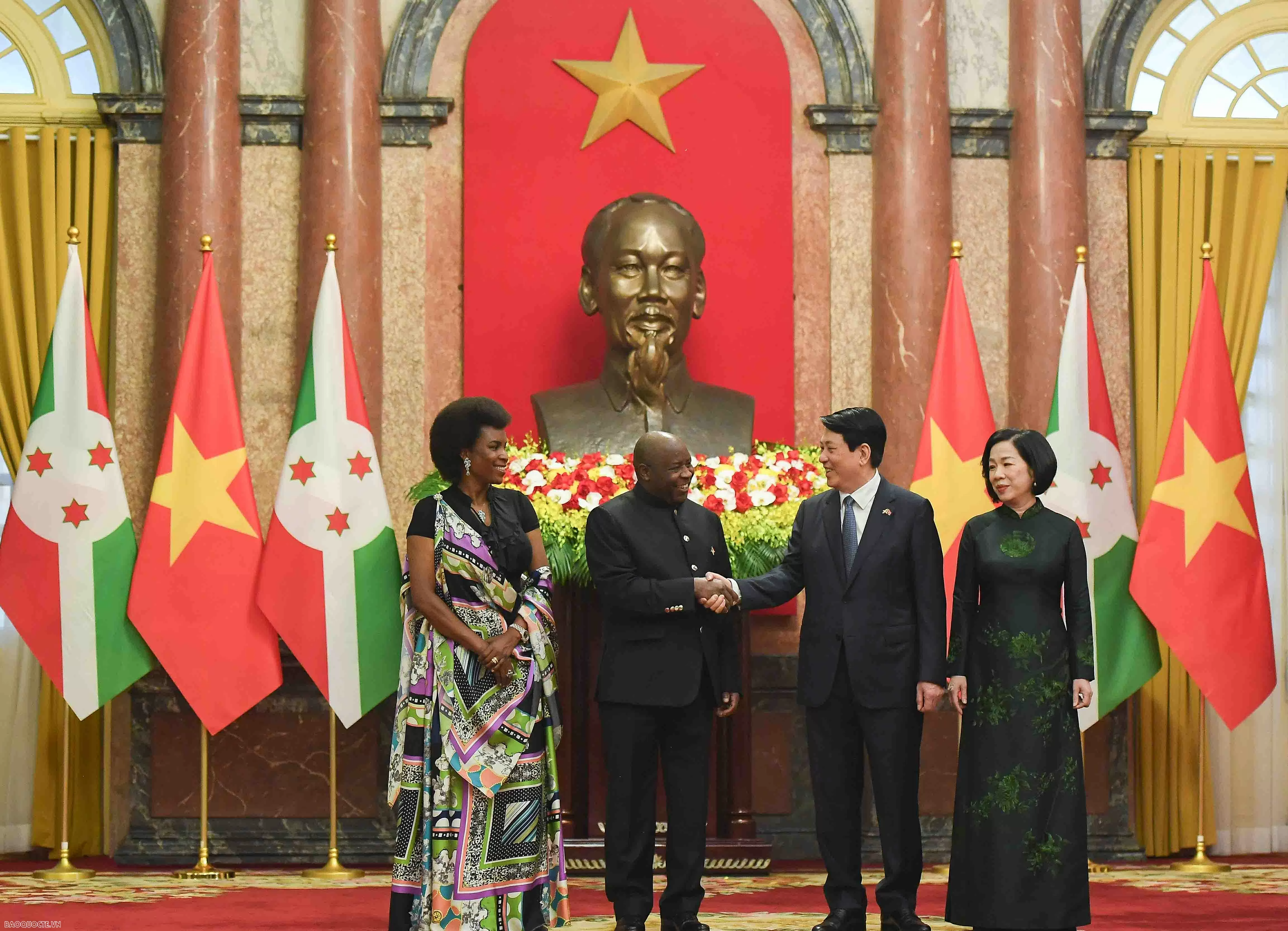 Chủ tịch nước Lương Cường chủ trì lễ đón chính thức Tổng thống Burundi