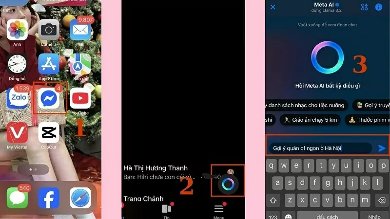 Truy cập vào Messenger và tìm Meta AI