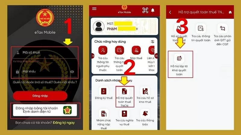 Đăng nhập vào ứng dụng