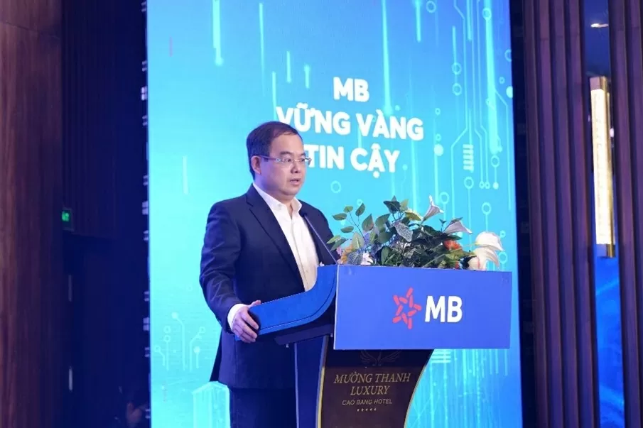 Ông Quản Minh Cường – Bí thư Tỉnh ủy tỉnh Cao Bằng phát biểu tại Lễ khai trương.