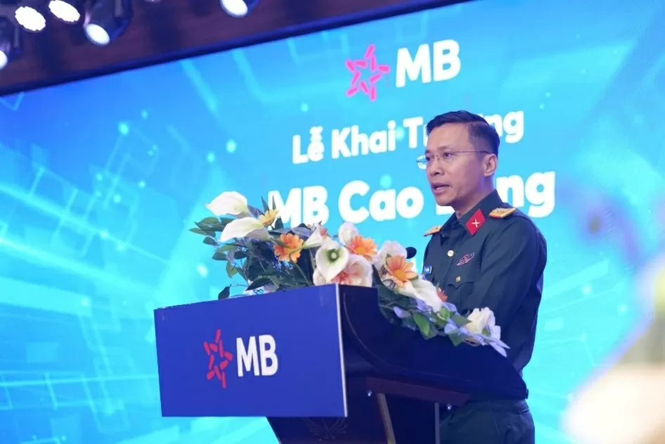Thượng tá Phạm Như Ánh, Phó Bí thư Đảng ủy, Tổng Giám đốc MB phát biểu tại Lễ khai trương. Thượng tá Phạm Như Ánh, Phó Bí thư Đảng ủy, Tổng Giám đốc MB phát biểu tại Lễ khai trương.
