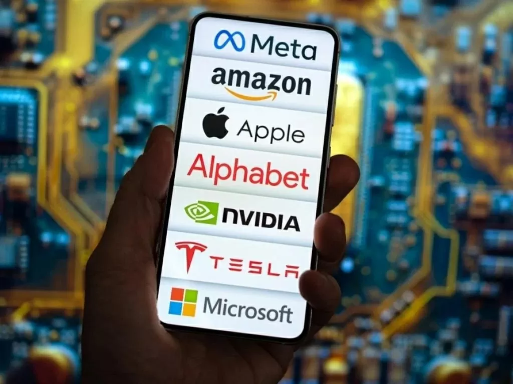 Nhóm cổ phiếu 7 hãng công nghệ lớn nhất Mỹ gặp biến động dữ dội do chính sách thuế quan mới. Ảnh: turkiyetoday