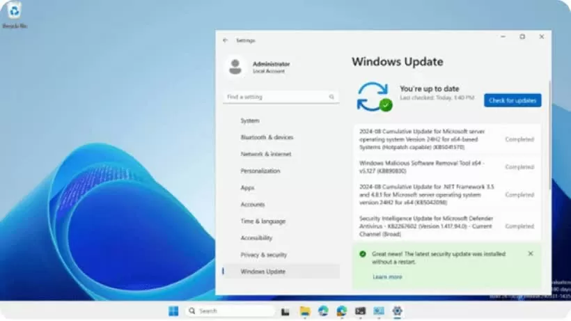 Người dùng Windows 11 bật ngay tính năng để không gặp phiền phức từ thông báo cập nhật. (Ảnh: schneider)