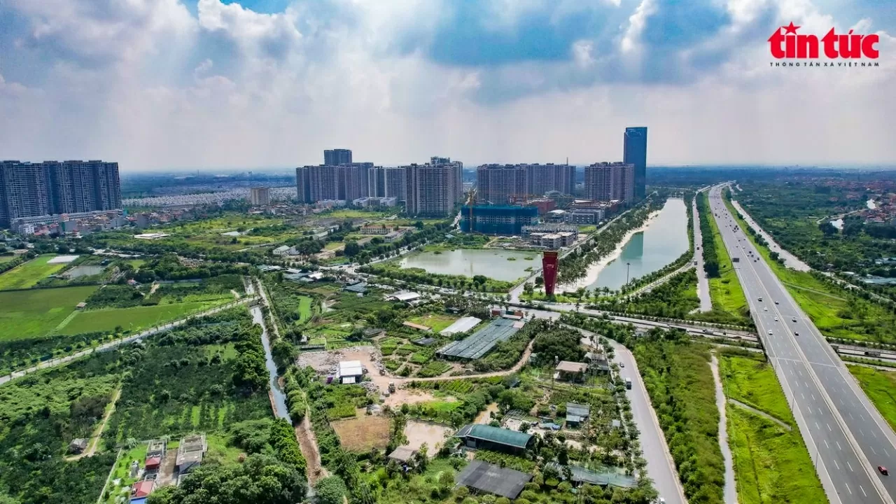 Xã Đa Tốn nhìn từ trên cao.