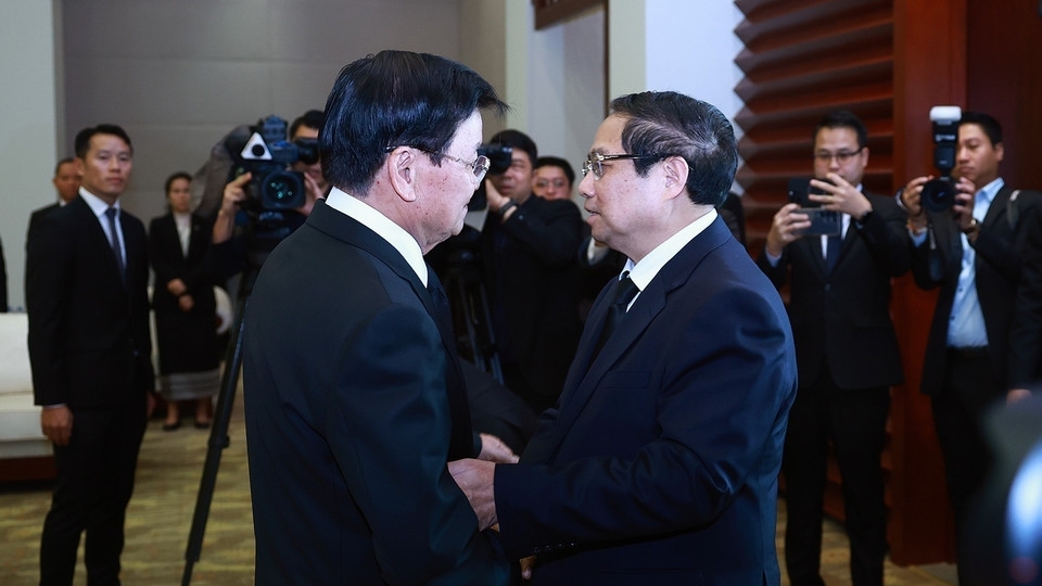 Thủ tướng Phạm Minh Chính dự Lễ truy điệu đồng chí Khamtay Siphandone và gặp gỡ lãnh đạo cấp cao Lào