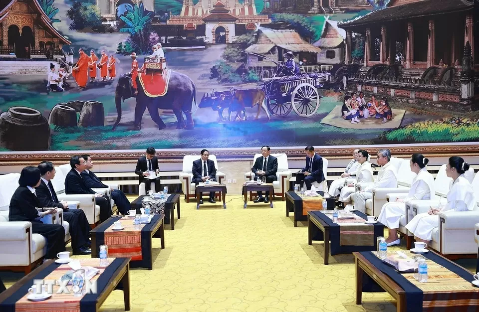 Thủ tướng Phạm Minh Chính dự Lễ truy điệu đồng chí Khamtay Siphandone và gặp gỡ lãnh đạo cấp cao Lào