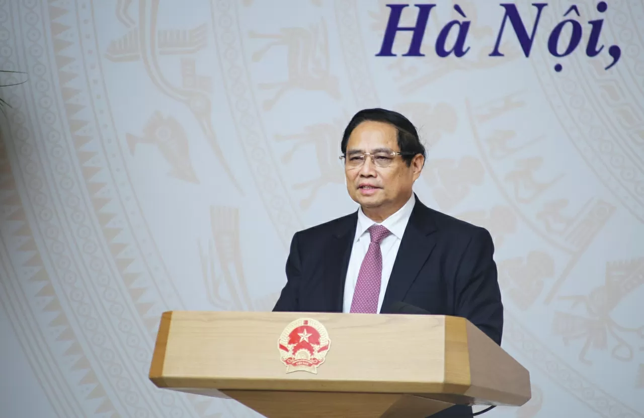 Thủ tướng Chính phủ Phạm Minh Chính phát biểu chỉ đạo. (Ảnh: Thành Long) Thủ tướng Chính phủ Phạm Minh Chính phát biểu chỉ đạo. (Ảnh: Thành Long)