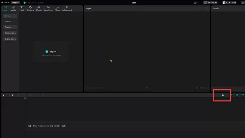 Chọn tính năng ghi âm