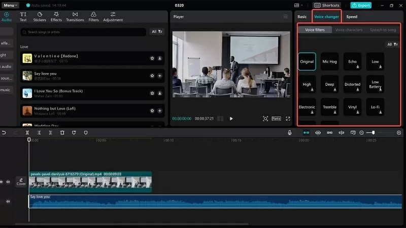 Chỉnh sửa âm thanh