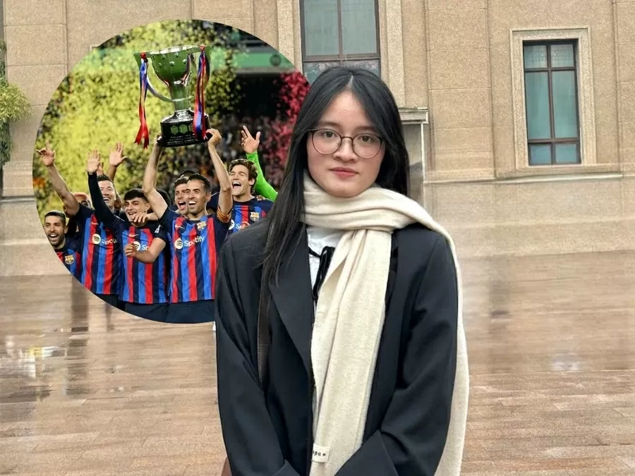 Với niềm ngưỡng mộ dành cho Barcelona, Chi luôn mơ ước được một lần đặt chân đến sân Camp Nou (Ảnh: NVCC)