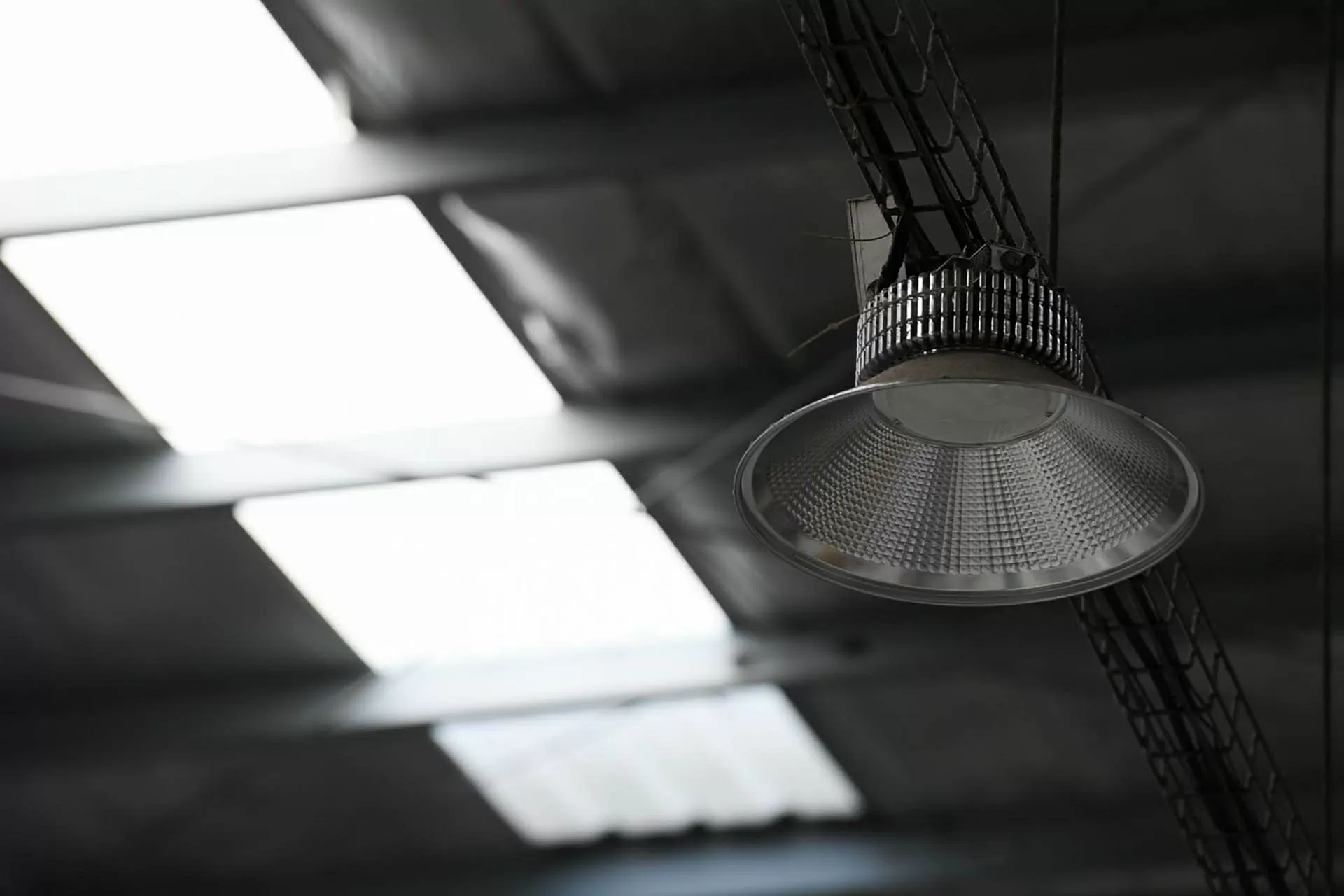 Đèn LED và tấm lấy sáng tự nhiên được sử dụng để hạn chế điện năng tiêu thụ tại nhà máy của Công ty Cổ phần Sữa TH. (Ảnh: Việt Hùng) Đèn LED và tấm lấy sáng tự nhiên được sử dụng để hạn chế điện năng tiêu thụ tại nhà máy của Công ty Cổ phần Sữa TH. (Ảnh: Việt Hùng)