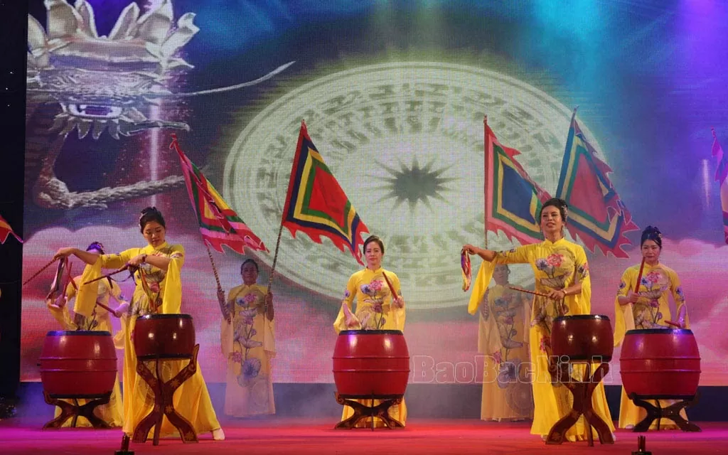 Màn trống khai hội Đền Đô năm 2024.