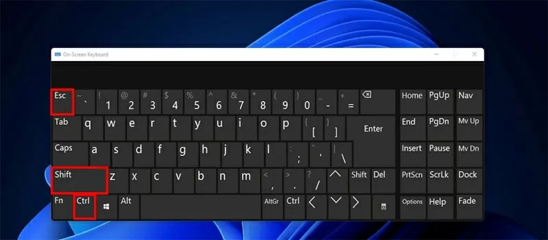 Nhấn tổ hợp phím Ctrl + Shift + Esc