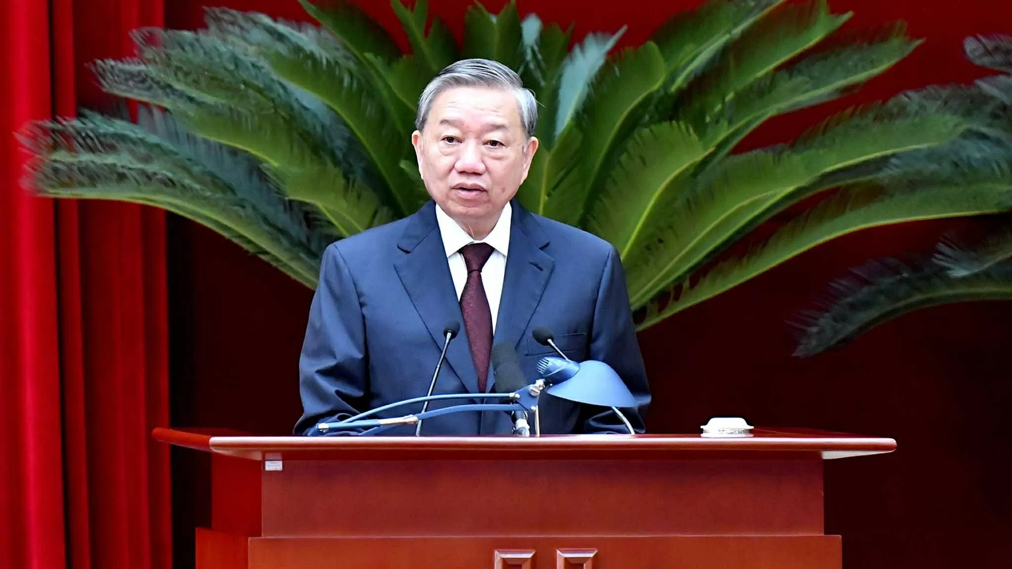 Tổng Bí thư Tô Lâm phát biểu khai mạc Hội nghị. (Nguồn: Báo Nhân dân) Tổng Bí thư Tô Lâm phát biểu khai mạc Hội nghị. (Nguồn: Báo Nhân dân)