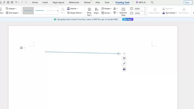 Nhấp chuột vào vị trí muốn vẽ mũi tên