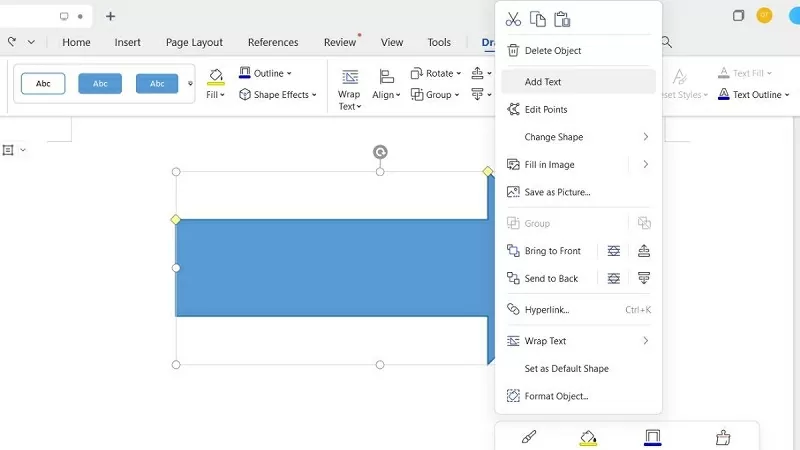 Chèn chữ vào mũi tên Chèn chữ vào mũi tên