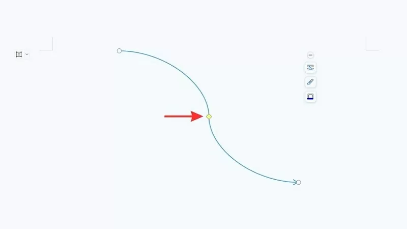 Chỉnh độ cong mũi tên