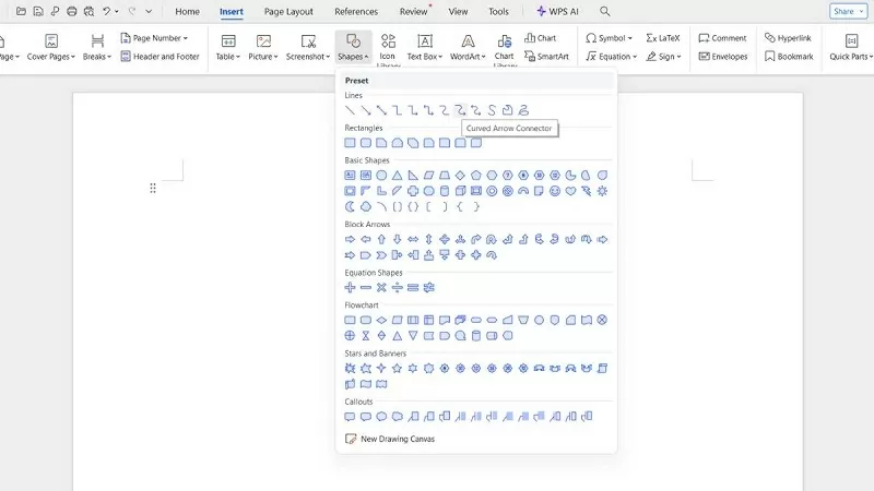 Chọn mũi tên cong Chọn mũi tên cong