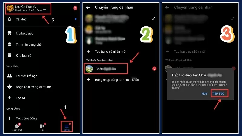 Cách chuyển tài khoản Messenger trên Android Cách chuyển tài khoản Messenger trên Android