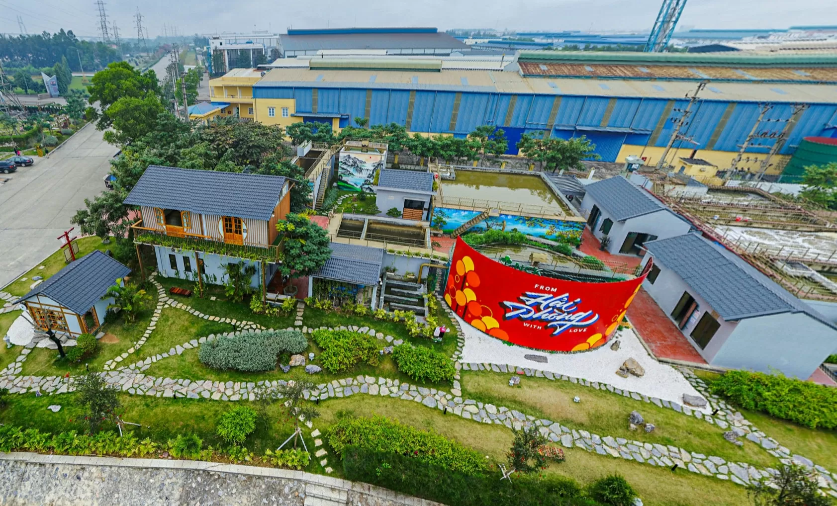 Nhiều tổ chức và đoàn tham quan quốc tế đến Nam Cầu Kiền đều bất ngờ và đánh giá cao. (Nguồn: Khu công nghiệp Nam Cầu Kiền)