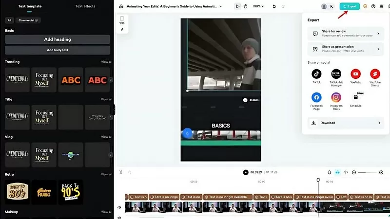 Xuất video Xuất video