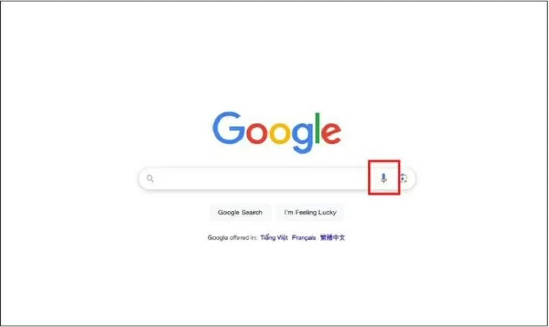 Nhấn vào biểu tượng micro 