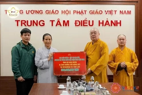 Chung tay cùng Giáo hội Phật giáo Việt Nam hỗ trợ nhân dân Myanmar, Thái Lan khắc phục hậu quả động đất Chung tay cùng Giáo hội Phật giáo Việt Nam hỗ trợ nhân dân Myanmar, Thái Lan khắc phục hậu quả động đất