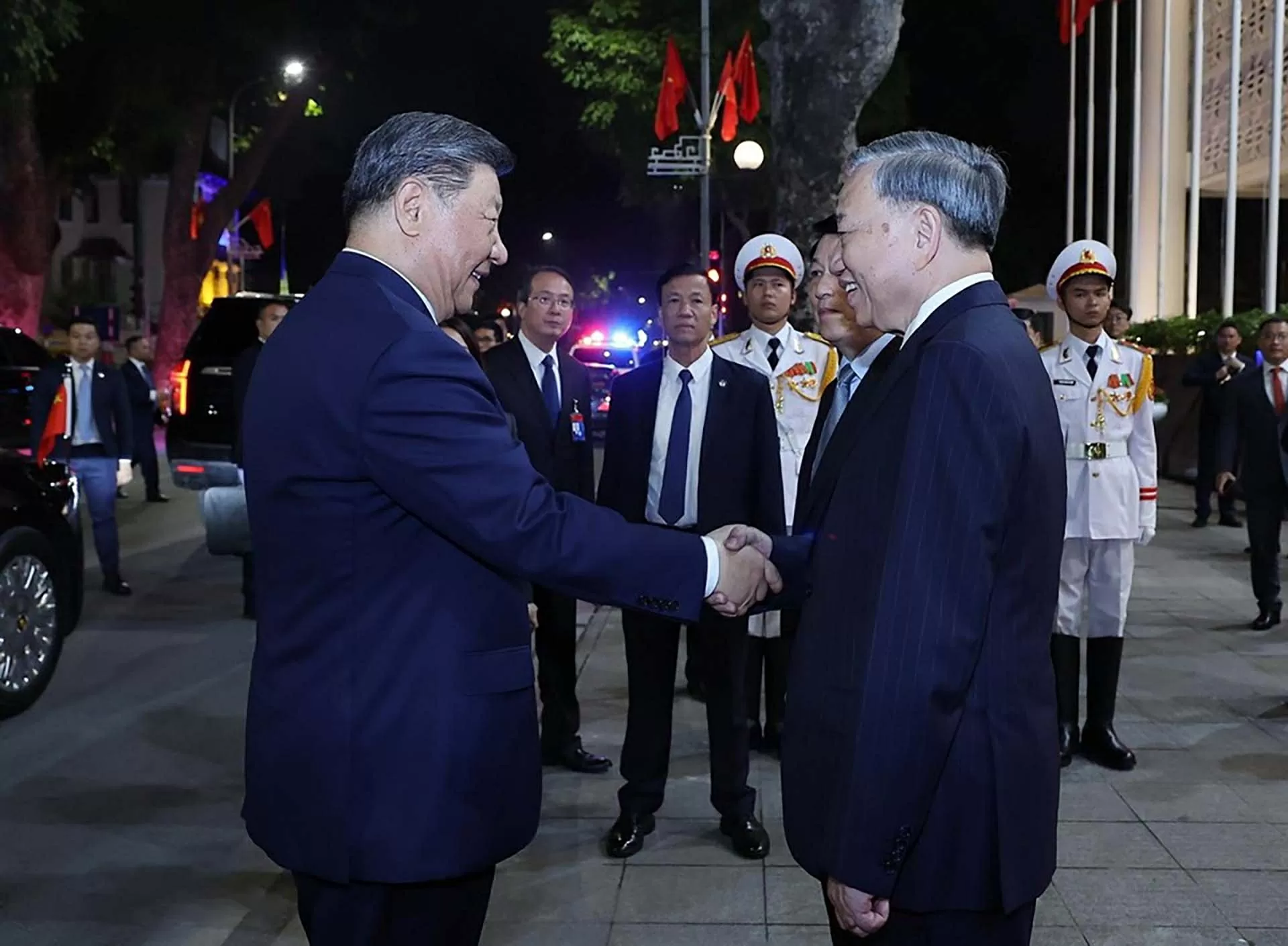 Chiêu đãi trọng thể chào mừng Tổng Bí thư, Chủ tịch nước Trung Quốc Tập Cận Bình