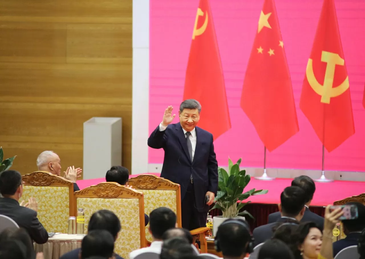 Tổng Bí thư, Chủ tịch nước Trung Quốc Tập Cận Bình dự Liên hoan giao lưu hữu nghị nhân dân hai nước. (Ảnh: Thành Long)