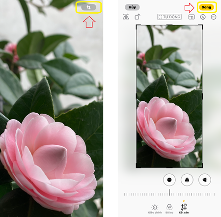 Cắt ảnh bằng một chạm Cắt ảnh bằng một chạm