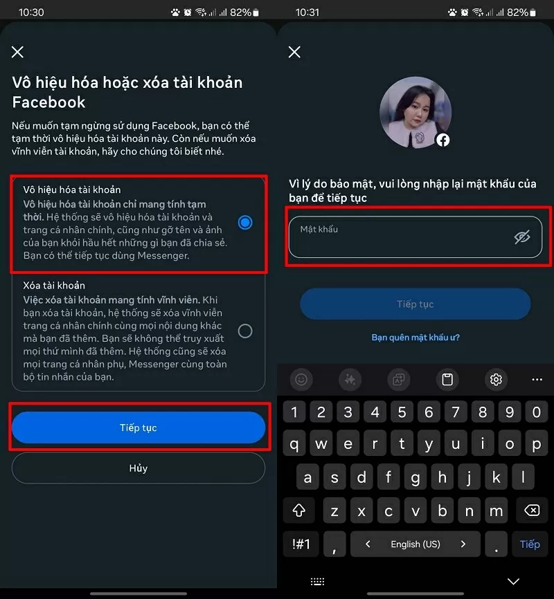 Nhập mật khẩu để xác nhận quá trình