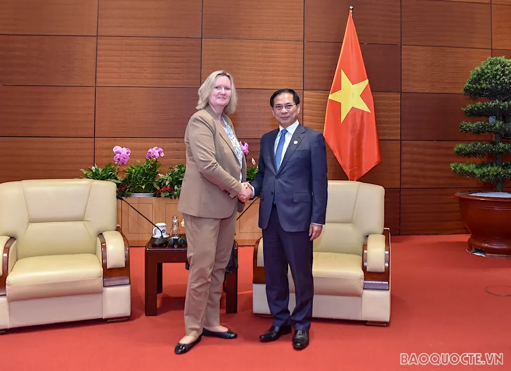 Phó Thủ tướng Chính phủ Bùi Thanh Sơn tiếp Quốc vụ khanh Bộ Ngoại giao Đan Mạch Lina Hansen