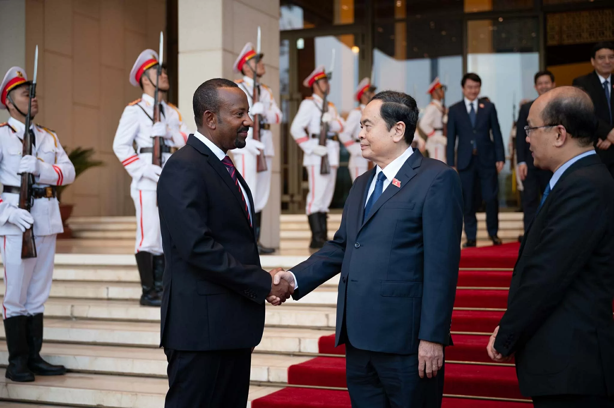 Chủ tịch Quốc hội Trần Thanh Mẫn và Thủ tướng Ethiopia Abiy Ahmed Ali. (Nguồn: quochoi.vn)