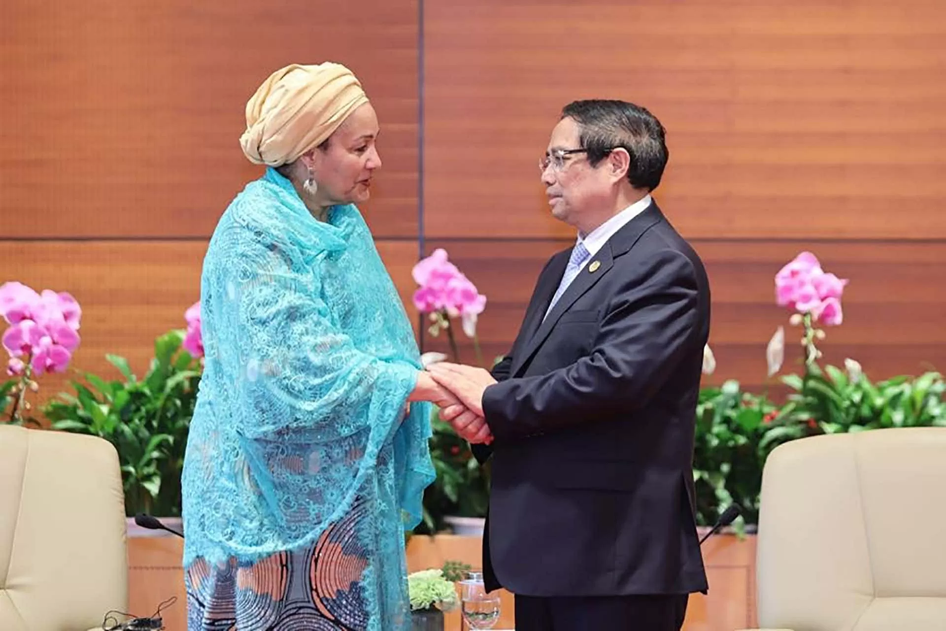 Thủ tướng Phạm Minh Chính tiếp Phó Tổng thư ký Liên hợp quốc Amina Mohammed Thủ tướng Phạm Minh Chính tiếp Phó Tổng thư ký Liên hợp quốc Amina Mohammed