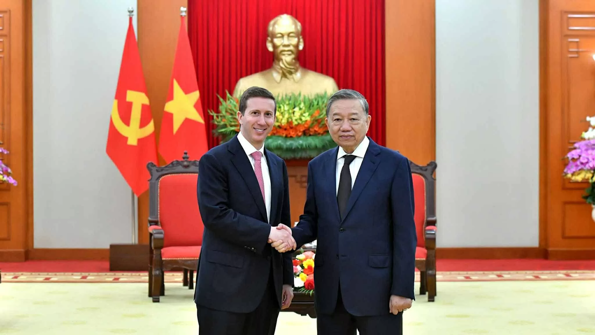 Tổng Bí thư Tô Lâm tiếp Tổng giám đốc điều hành toàn cầu Quỹ đầu tư Warburg Pincus Tổng Bí thư Tô Lâm tiếp Tổng giám đốc điều hành toàn cầu Quỹ đầu tư Warburg Pincus