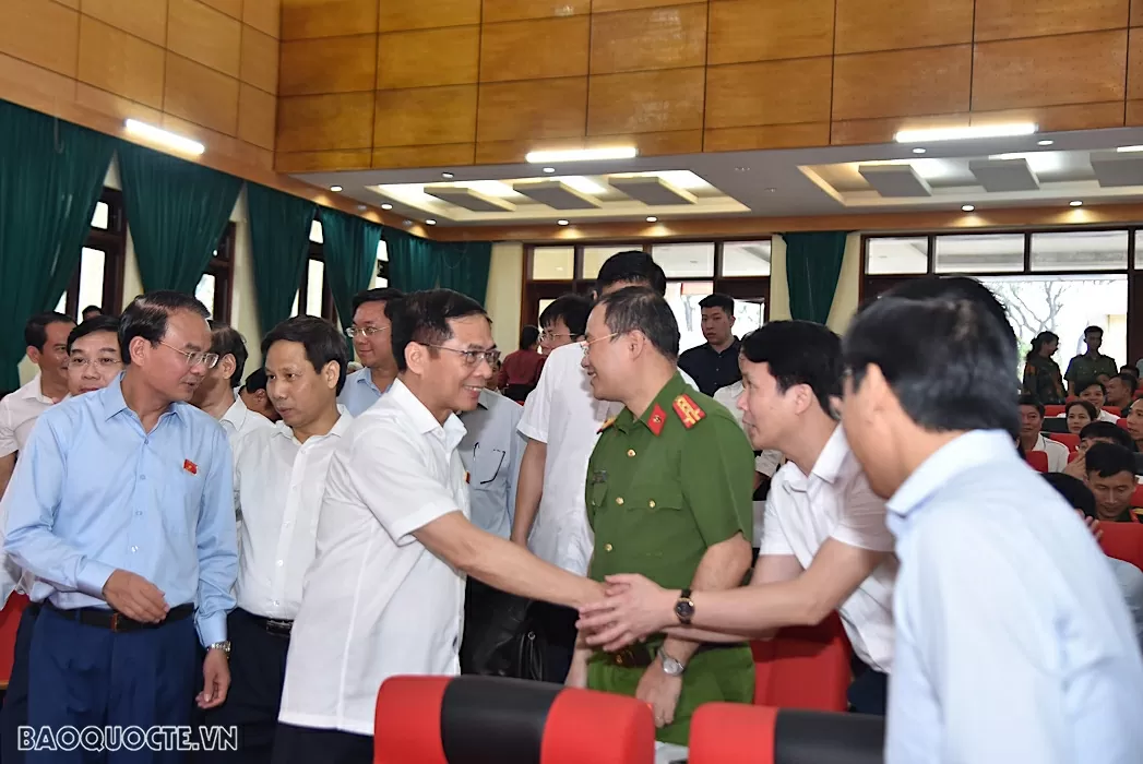 Phó Thủ tướng, Bộ trưởng Ngoại giao Bùi Thanh Sơn tiếp xúc cử tri tại Vĩnh Phúc trước kỳ họp thứ chín, Quốc hội khóa XV