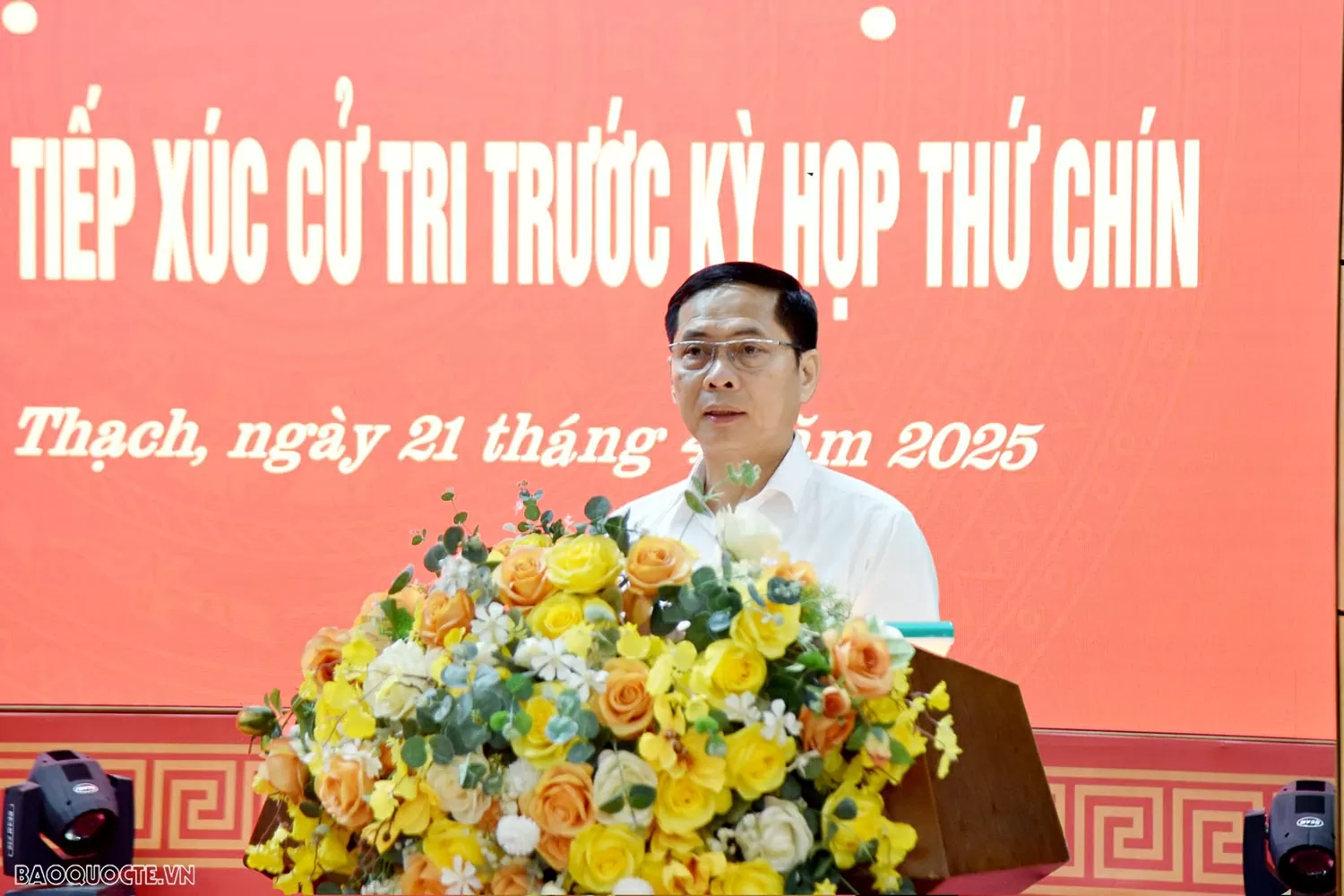 Phó Thủ tướng, Bộ trưởng Ngoại giao Bùi Thanh Sơn tiếp xúc cử tri tại Vĩnh Phúc trước kỳ họp thứ chín, Quốc hội khóa XV