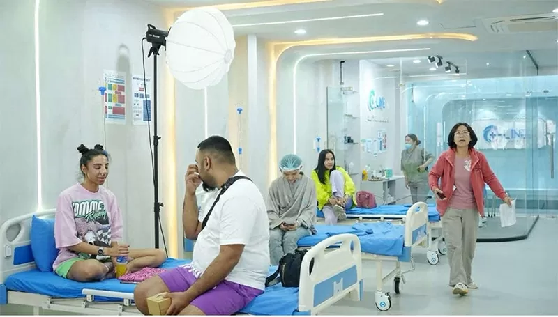 Hình ảnh một trong những ca nâng mũi cho người nước ngoài tại Cline Clinic