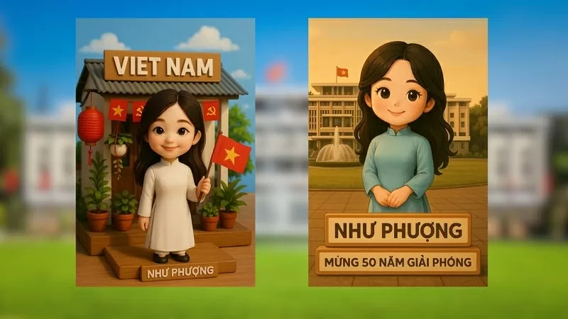 Cách tạo hình thẻ đồ chơi bằng AI phong cách mừng lễ 30/4