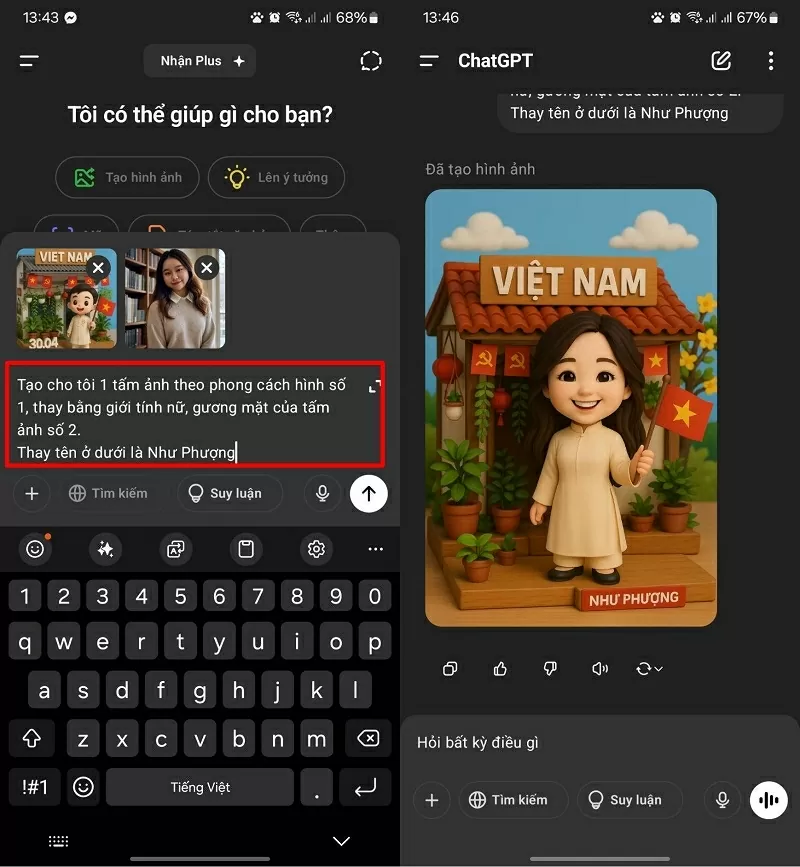 Nhập câu lệnh Nhập câu lệnh