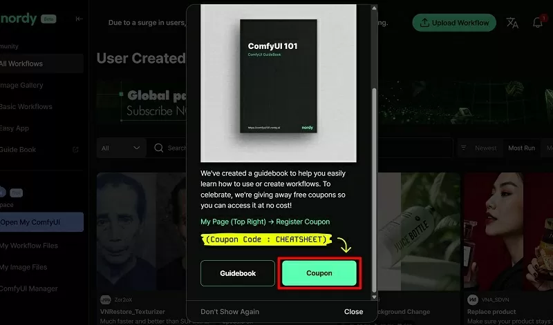 Nhấn vào Coupon để nhận thêm phần thưởng.