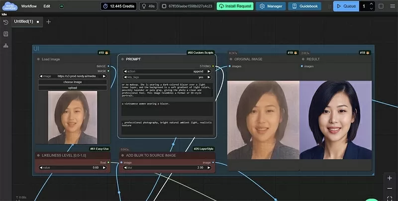 Đợi AI xử lý và phục hồi bức ảnh