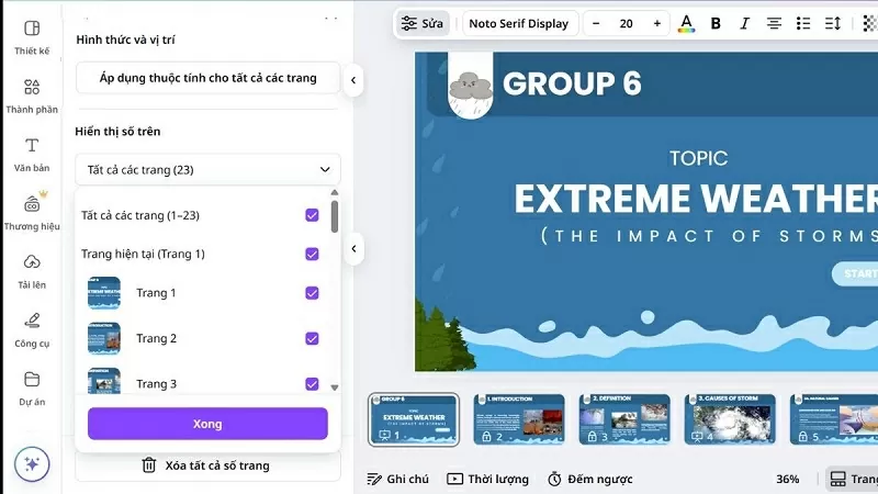 Áp dụng cho tất cả các trang Áp dụng cho tất cả các trang