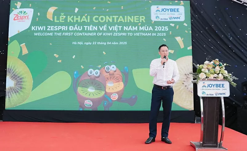 Ông Nguyễn Mai Vinh Quang - Giám đốc thị trường Zespri Việt Nam phát biểu tại sự kiện. Ông Nguyễn Mai Vinh Quang - Giám đốc thị trường Zespri Việt Nam phát biểu tại sự kiện.