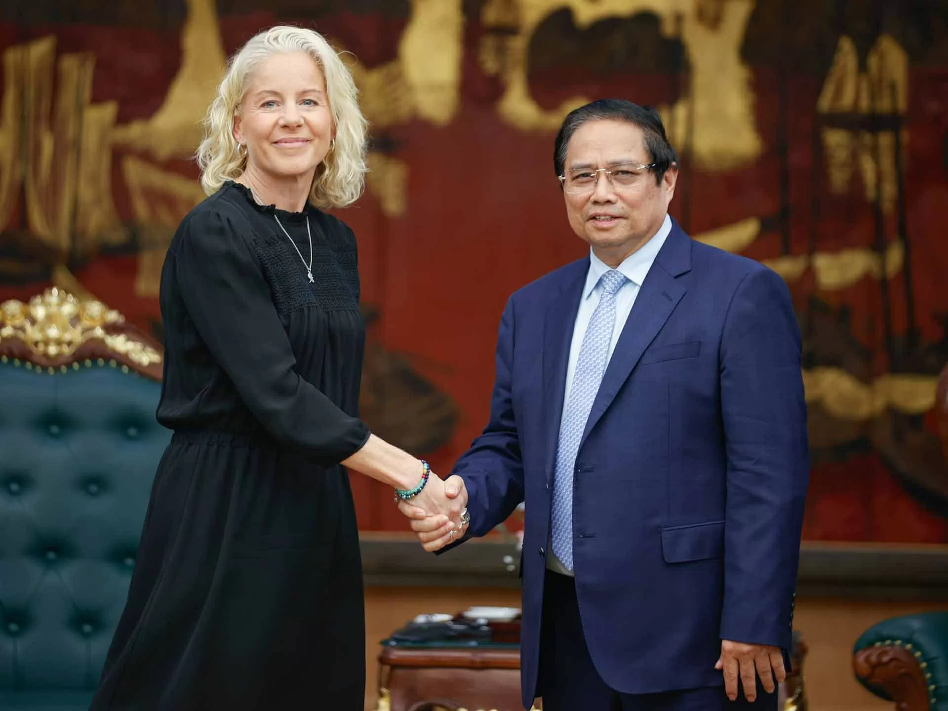 Thủ tướng Phạm Minh Chính tiếp Chủ tịch Tập đoàn SYRE, Thụy Điển